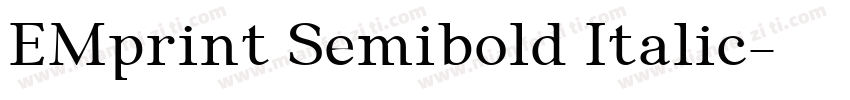 EMprint Semibold Italic字体转换
